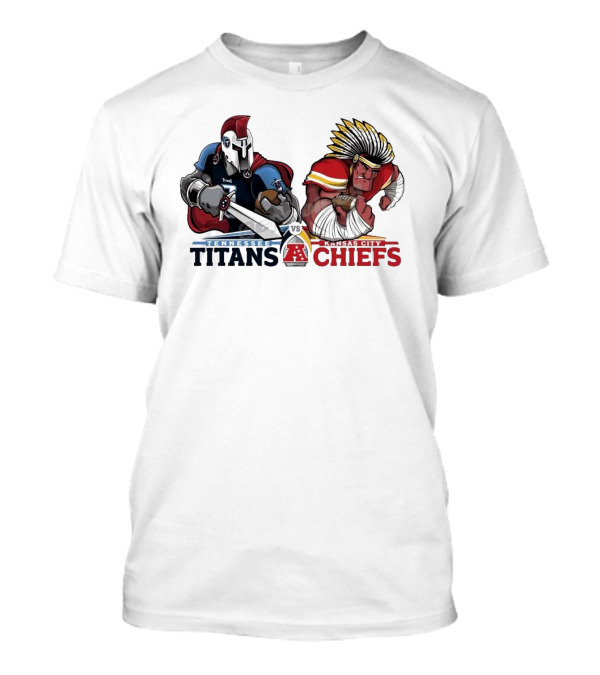 Tennessee Titans Vs Kansas City Chiefs AFC Wild Card NFL Playoffs Mascot Battle T-Shirt