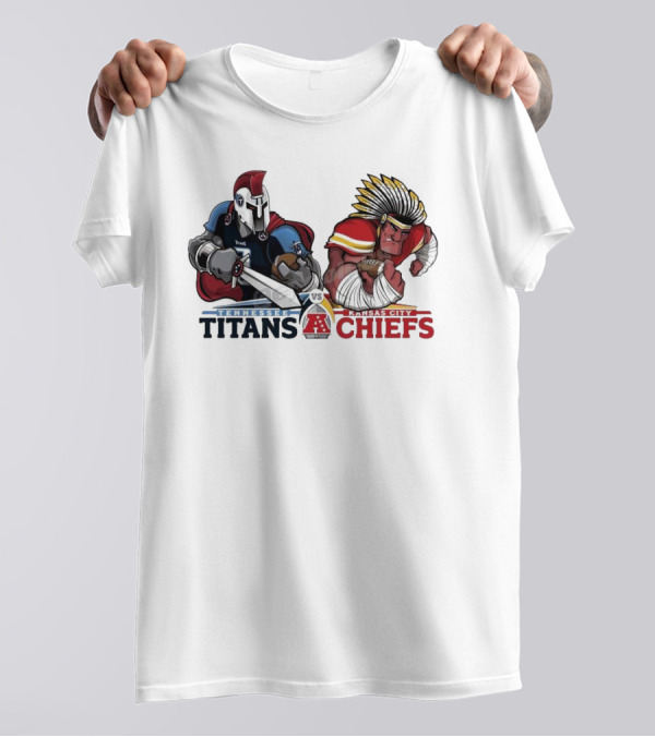 Tennessee Titans Vs Kansas City Chiefs AFC Wild Card NFL Playoffs Mascot Battle T-Shirt