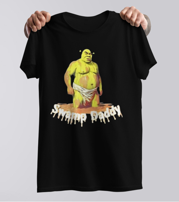 Unethical Threads Swamp Daddy Shrek Dripping Text Image T-Shirt