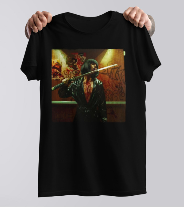Bad Omens Concrete Jungle OST 17th January 2025 Samurai Black Leather Blood Graffiti Scene T-Shirt