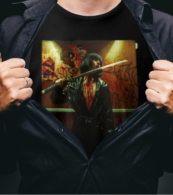 Bad Omens Concrete Jungle OST 17th January 2025 Samurai Black Leather Blood Graffiti Scene T-Shirt