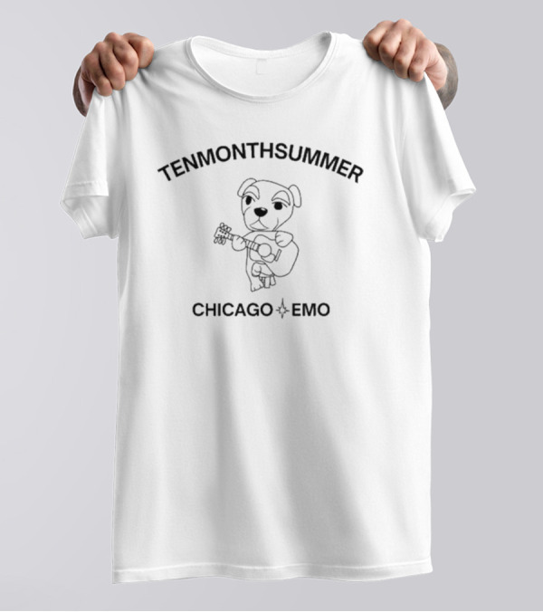 Tenmonthsummer Chicago Emo Guitar Dog T-Shirt