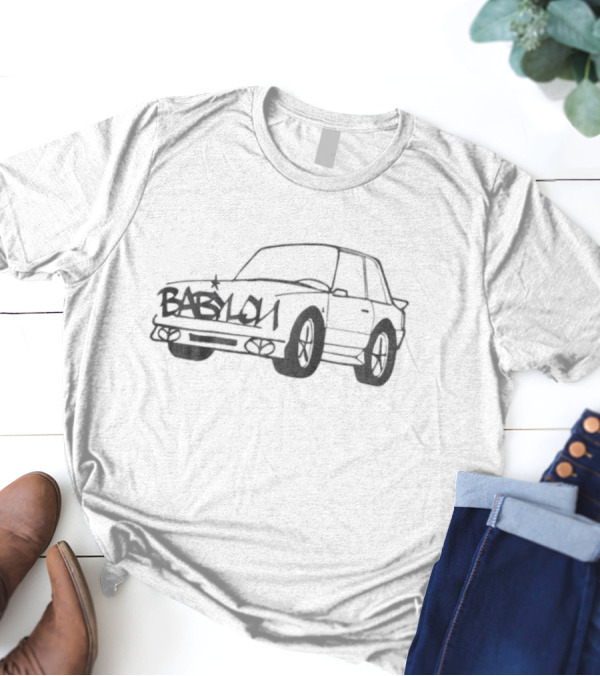 Babylon Fox Body Car Sketch Outline Classic Vehicle T-Shirt