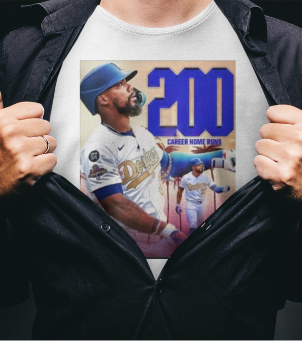 Los Angeles Dodgers Teoscar Hernandez 200 Career Home Runs Celebration T-Shirt