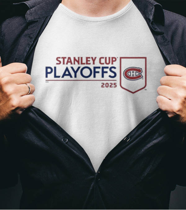 Stanley Cup Playoffs 2025 Montreal Canadiens C Emblem T-Shirt
