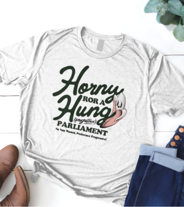 Horny For A Hung Parliament Bold Lamb Illustration T-Shirt