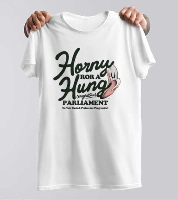 Horny For A Hung Parliament Bold Lamb Illustration T-Shirt