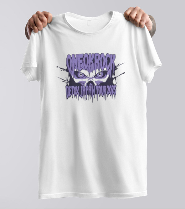 ONE OK ROCK Detox Japan Tour 2025 Skull Head T-Shirt