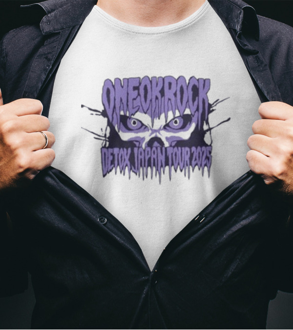 ONE OK ROCK Detox Japan Tour 2025 Skull Head T-Shirt