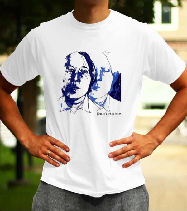Rilo Kiley Execution Blue Sketch Faces T-Shirt