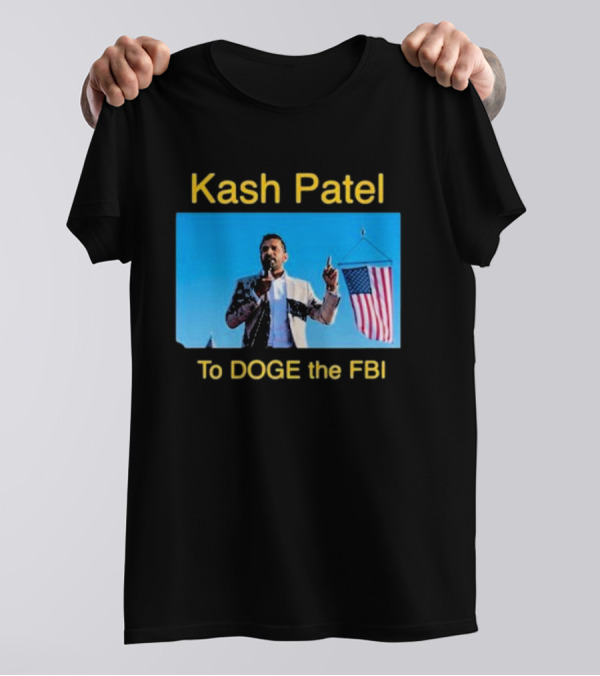 Kash Patel To DOGE The FBI American Flag Speech Scene T-Shirt