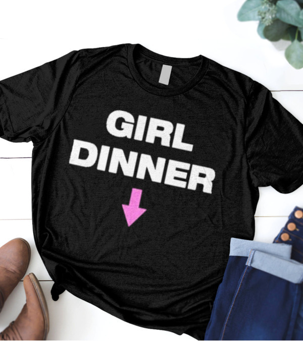 Girl Dinner Kayla Malecc Pink Arrow T-Shirt