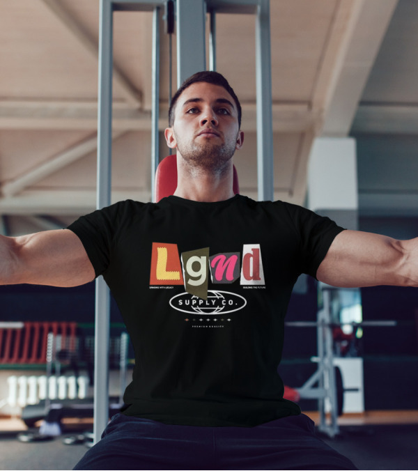 Lgnd Supply Co Ransom Cutout Letter Style T-Shirt