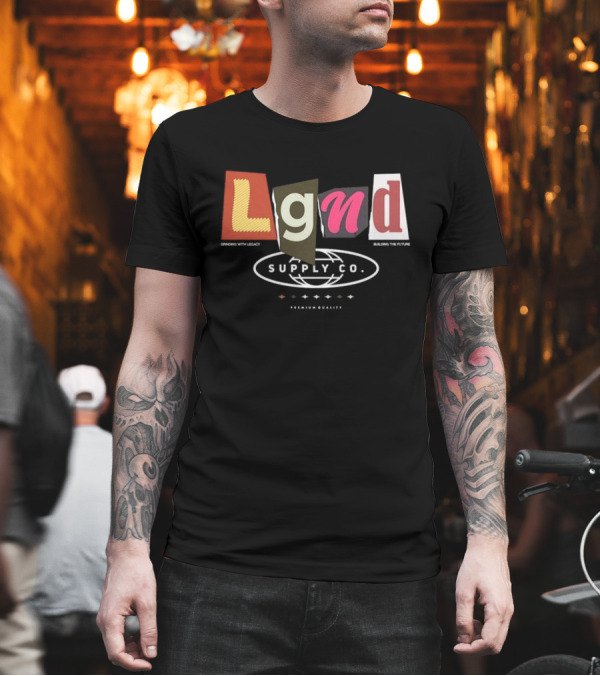 Lgnd Supply Co Ransom Cutout Letter Style T-Shirt
