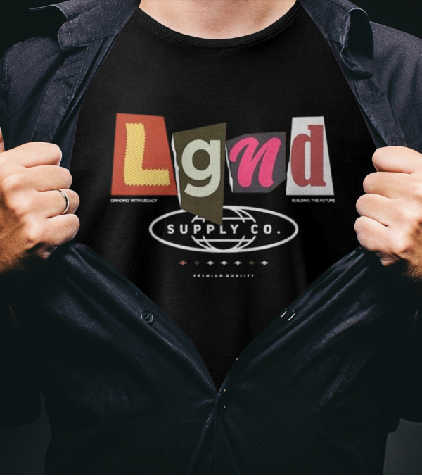 Lgnd Supply Co Ransom Cutout Letter Style T-Shirt