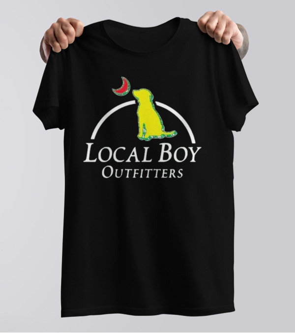 Local Boy Outfitters Yellow Dog Green Watermelon Logo T-Shirt