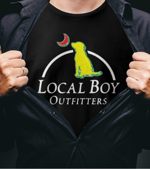 Local Boy Outfitters Yellow Dog Green Watermelon Logo T-Shirt