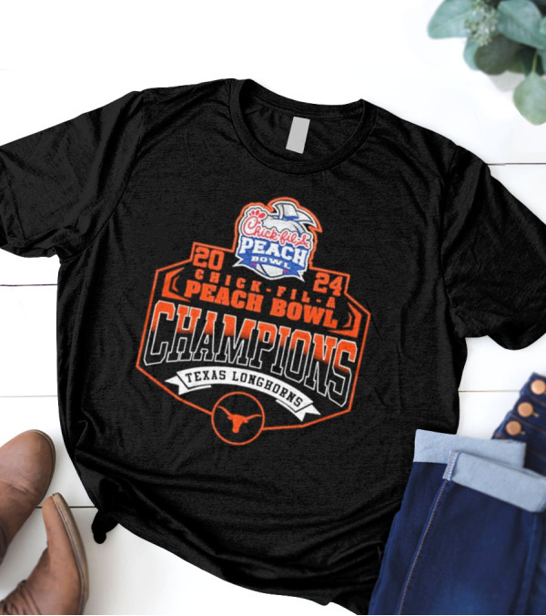 Texas Longhorns Chick-Fil-A Peach Bowl Champions 2024 T-Shirt