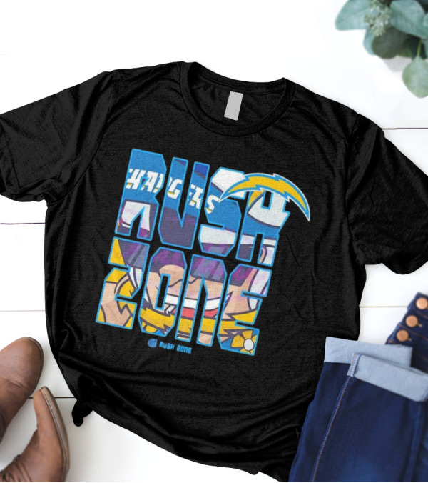 Los Angeles Chargers Rush Zone Cartoon Football T-Shirt