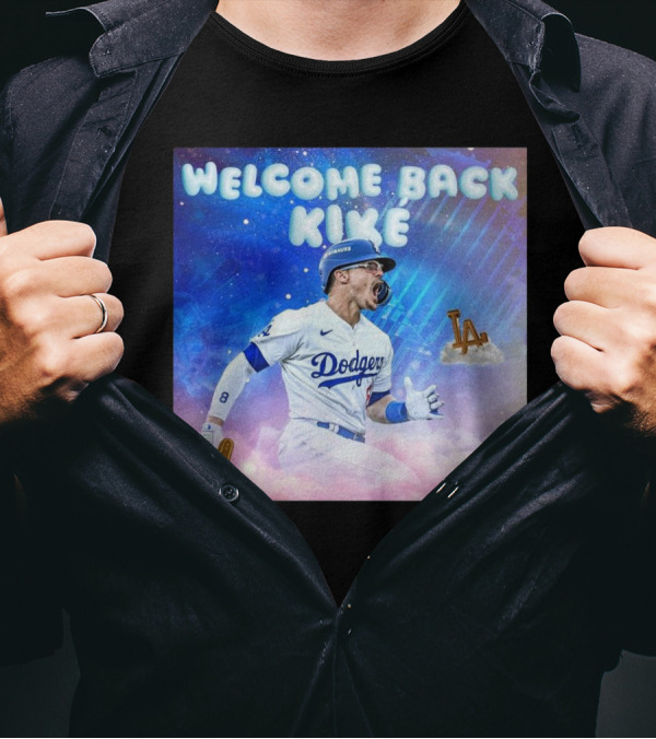 Los Angeles Dodgers Welcome Back Kike Hernández Two-Time Champion Celebration T-Shirt