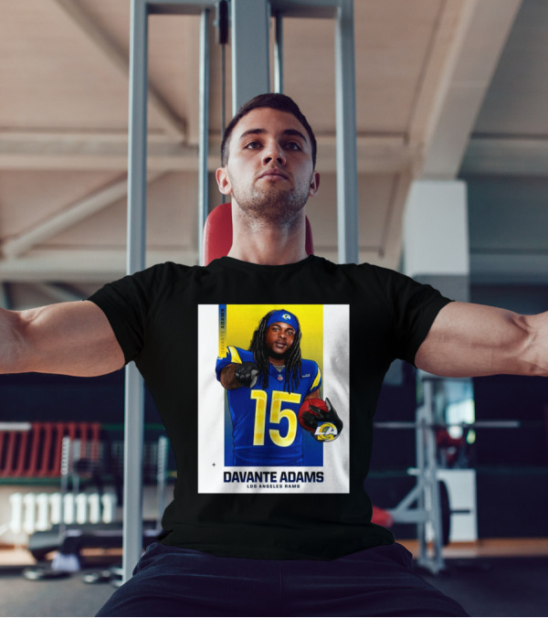 Los Angeles Rams Davante Adams 15 NFL Football LA Star T-Shirt