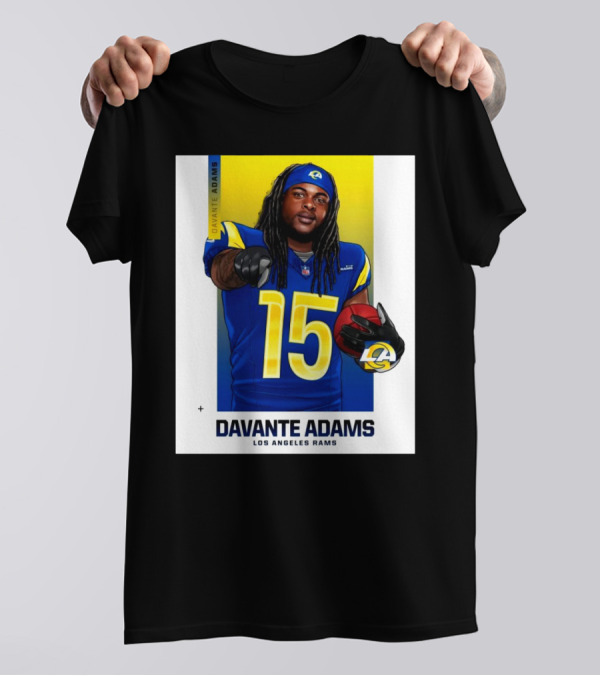 Los Angeles Rams Davante Adams 15 NFL Football LA Star T-Shirt