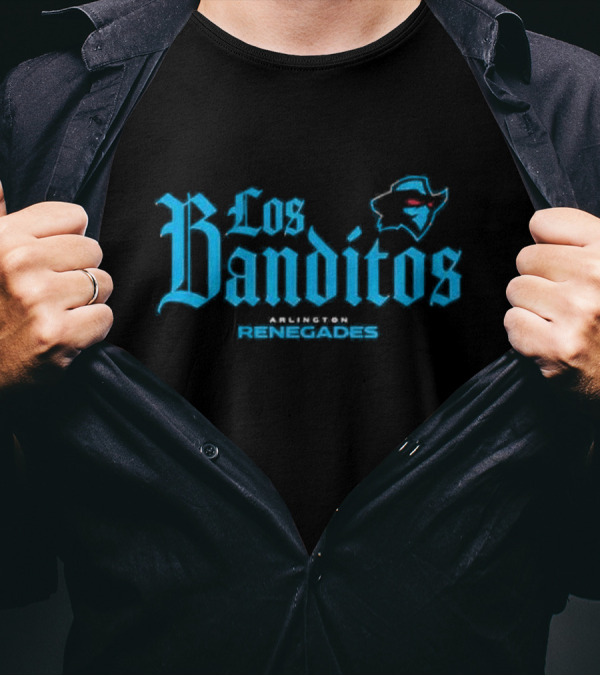 Los Banditos Arlington Renegades Texas Map Red Eyes T-Shirt
