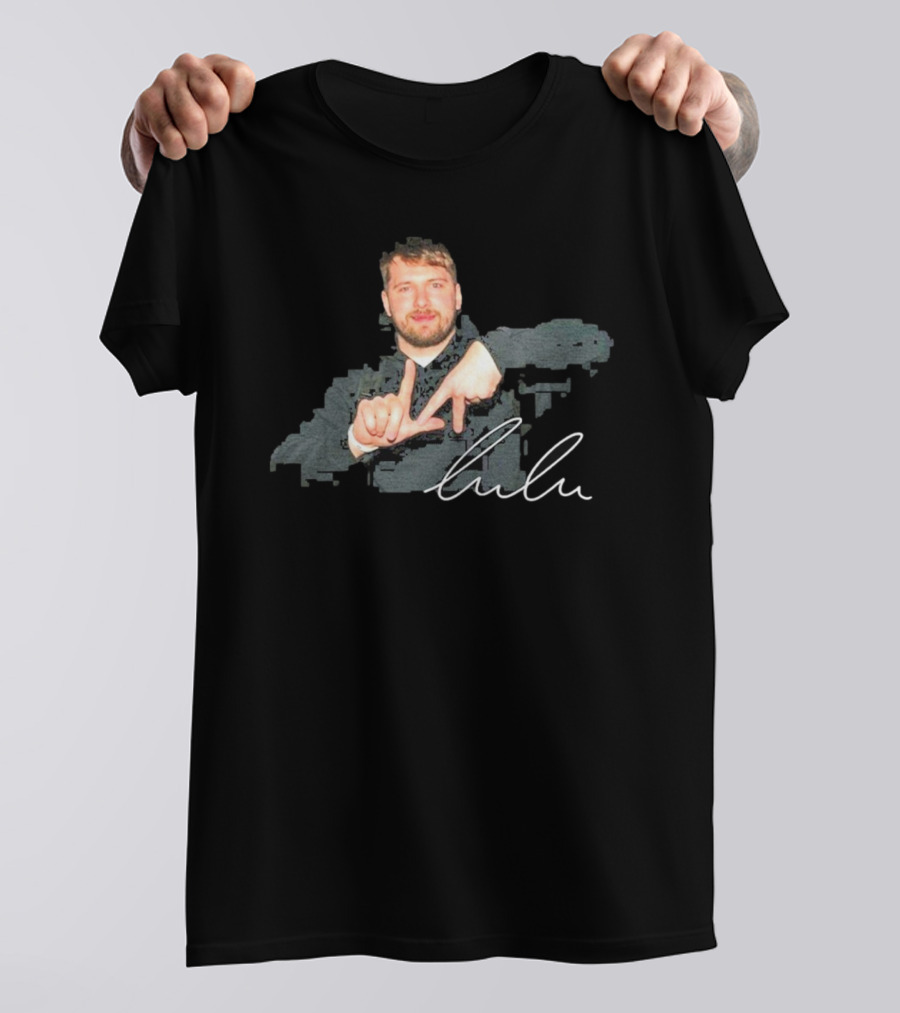 Luka Doncic Lulu LA Lakers Vintage Hand Sign T-Shirt