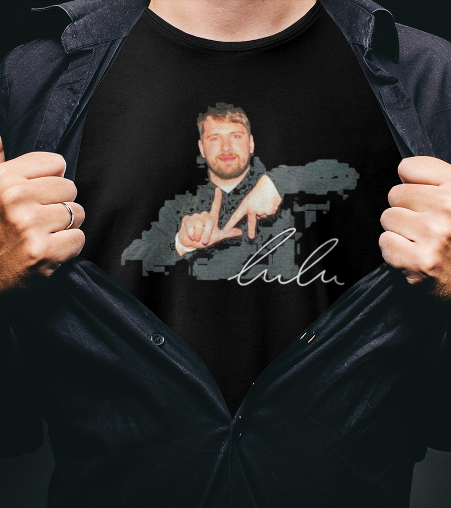 Luka Doncic Lulu LA Lakers Vintage Hand Sign T-Shirt