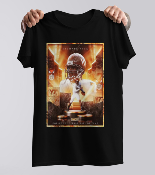 Michael Vick College Football Hall Of Fame Induction Virginia Tech Fox CFB T-Shirt