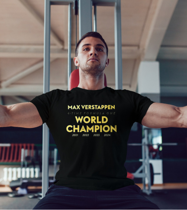 Max Verstappen 4-Time Formula One World Champion 2021 2022 2023 2024 T-Shirt