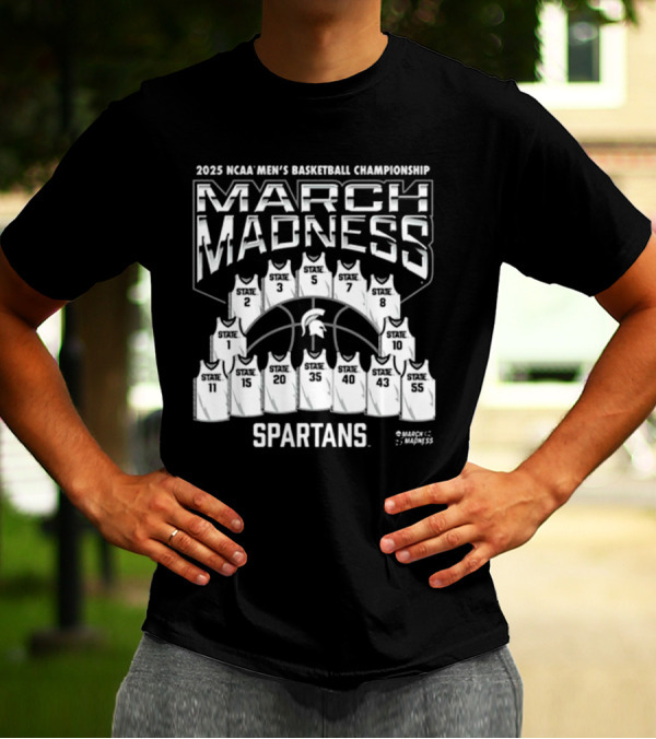 2025 NCAA Men's Basketball Championship March Madness Michigan State Spartans T-Shirt