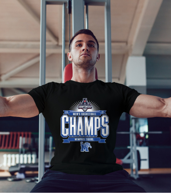 AAC Championship 2025 Men's Basketball Champs Memphis Tigers T-Shirt