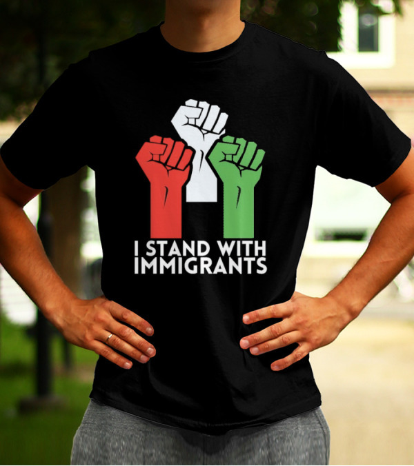 Mexican I Stand With Immigrants Fist Symbol T-Shirt