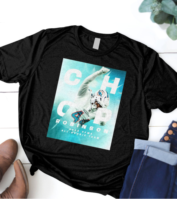 Miami Dolphins Chop Robinson 2024 PFWA All-Rookie Team T-Shirt