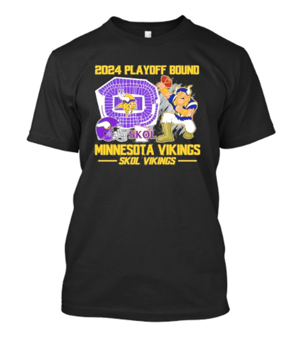 2024 Playoff Bound Minnesota Vikings Skol Viking Stadium Celebrations T-Shirt