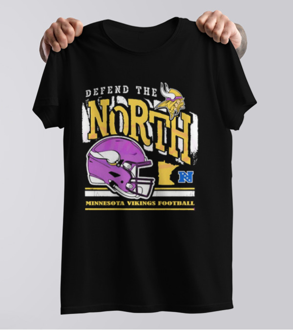 Defend The North Minnesota Vikings Football Vintage Helmet T-Shirt