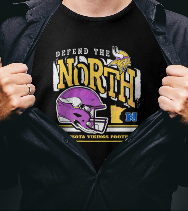 Defend The North Minnesota Vikings Football Vintage Helmet T-Shirt