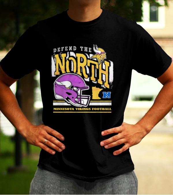 Defend The North Minnesota Vikings Football Vintage Helmet T-Shirt