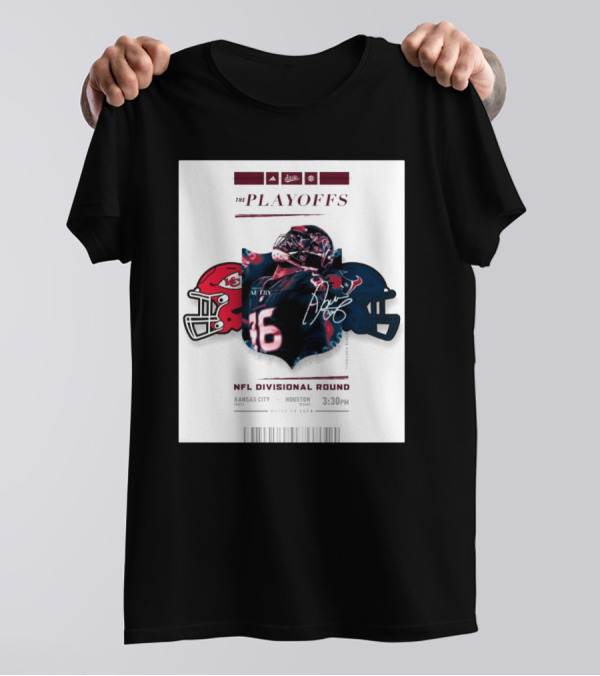 Mississippi State The Playoffs NFL Divisional Round Denico Autry Kansas City Chiefs Houston Texans Signature NFL Matchup 3:30 PM T-Shirt