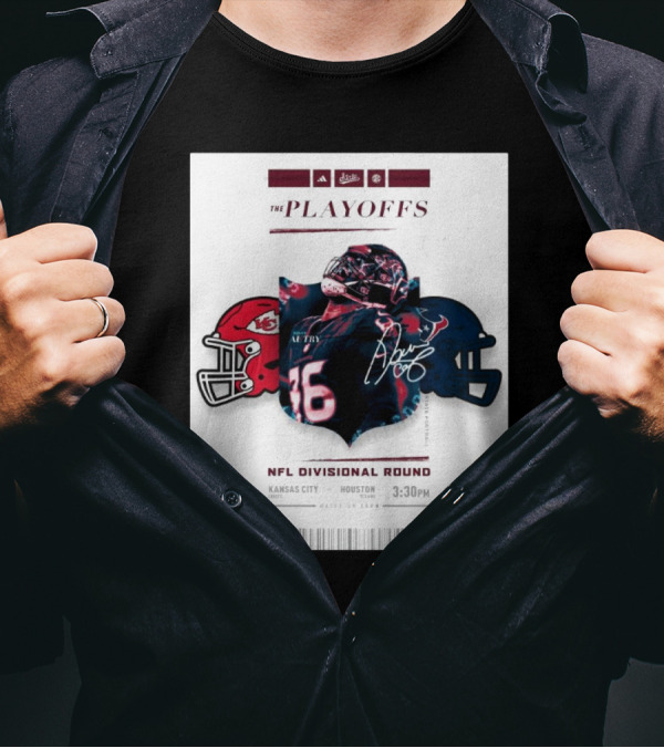 Mississippi State The Playoffs NFL Divisional Round Denico Autry Kansas City Chiefs Houston Texans Signature NFL Matchup 3:30 PM T-Shirt
