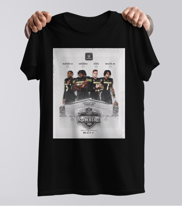 Lucas Oil Stadium NFL Scouting Combine 2025 Missouri Football Luther Burden III Armand Membou Brady Cook Theo Wease Jr. T-Shirt