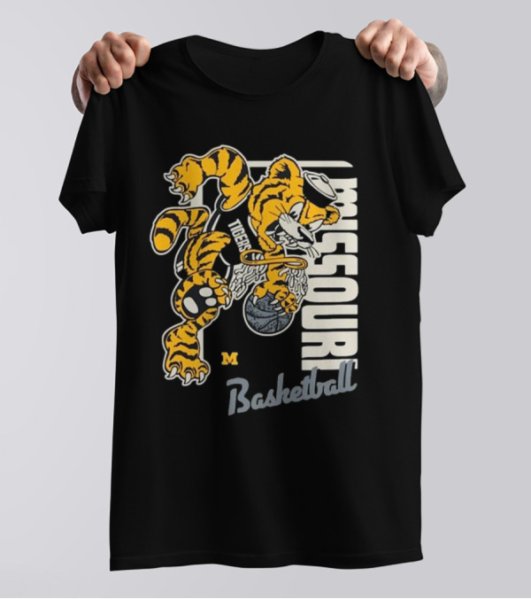 Missouri Tigers Basketball Final Four 2025 Comfort Colors Mascot Dunk T-Shirt