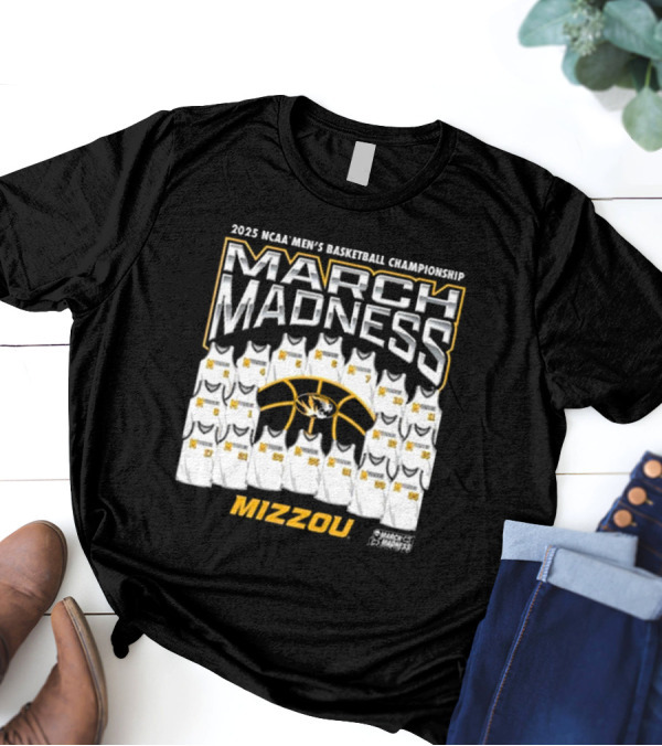 2025 NCAA Men's Basketball Championship March Madness Mizzou Tigers T-Shirt