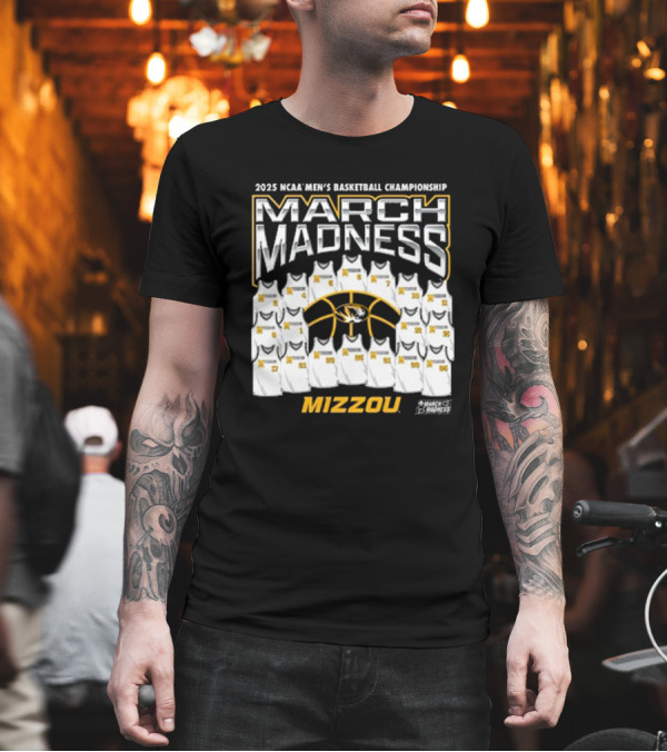 2025 NCAA Men's Basketball Championship March Madness Mizzou Tigers T-Shirt
