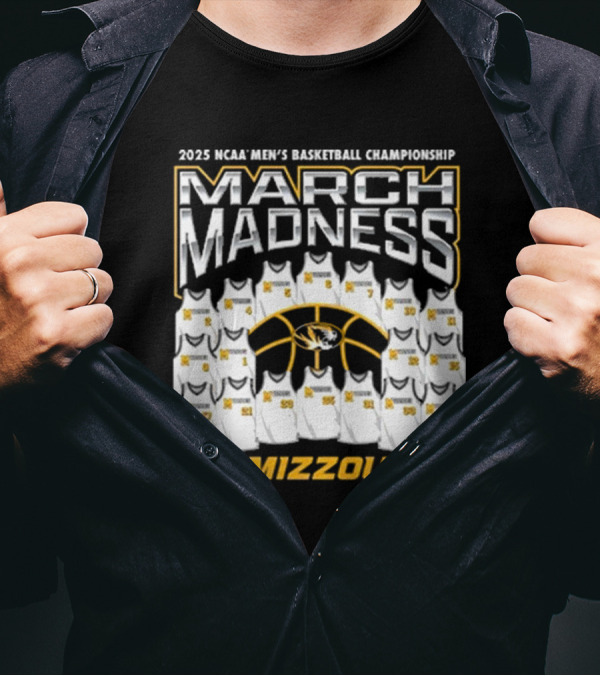 2025 NCAA Men's Basketball Championship March Madness Mizzou Tigers T-Shirt