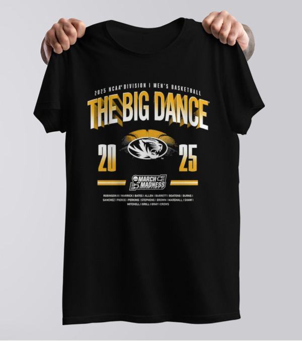 2025 NCAA Division 1 Men's Basketball The Big Dance Mizzou March Madness T-Shirt
