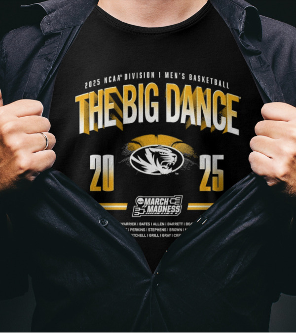 2025 NCAA Division 1 Men's Basketball The Big Dance Mizzou March Madness T-Shirt