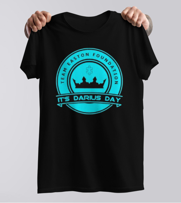 Team Easton Foundation It's Darius Day Autism Puzzle Crown T-Shirt