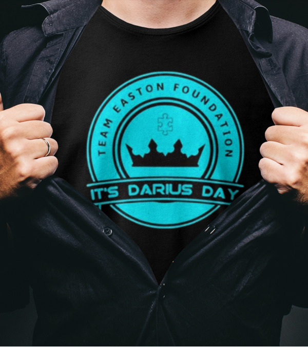 Team Easton Foundation It's Darius Day Autism Puzzle Crown T-Shirt